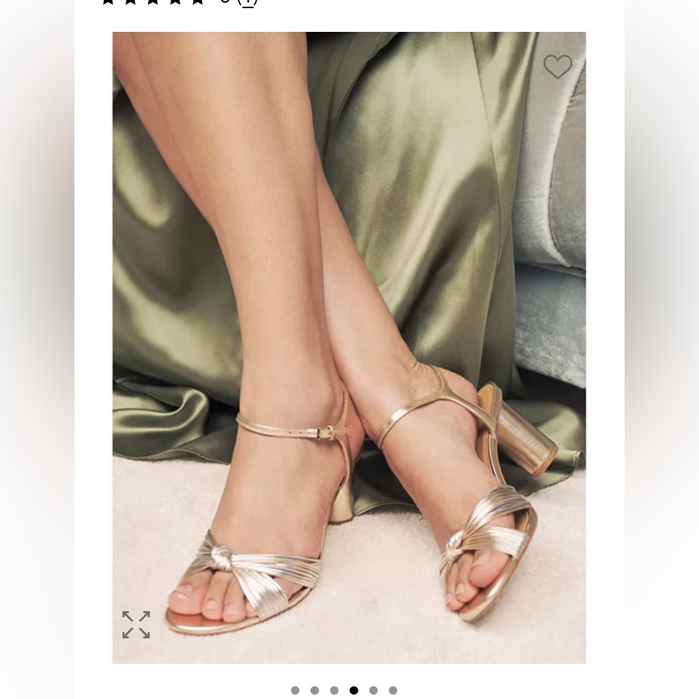 Reformation Metallic Strappy Heels